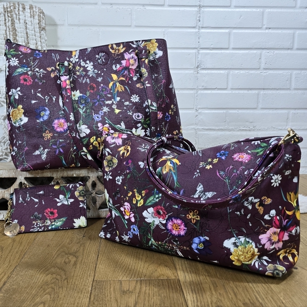 Marc New York Purple Floral Large Bag Set